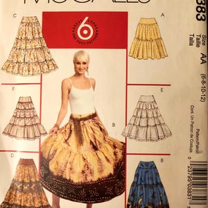 Peasant Skirt McCalls MP383 Sewing Pattern Misses Size 6 to 20 Factory Folded Unused