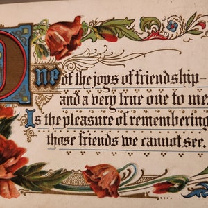 Friendship Greeting Embossed Postcard Used