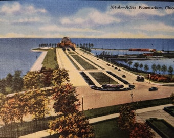 Postcard Adler Planetarium Chicago Illinois Used 1930s