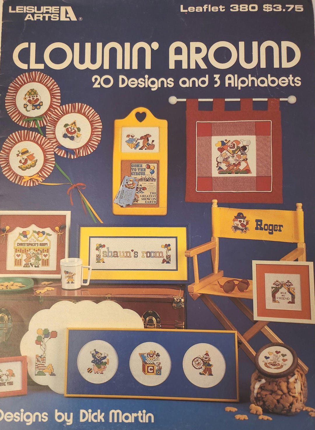 Cross Stitch Clowns and Alphabet Patterns (20) Leisure Arts #380 - Etsy