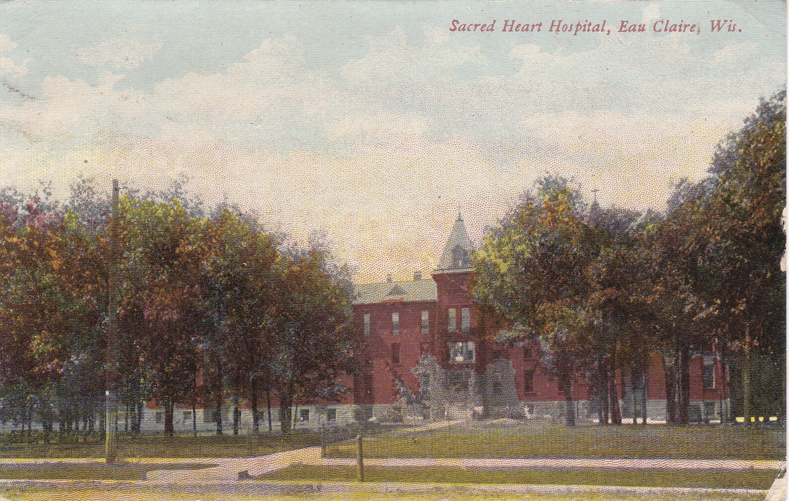 Sacred Heart Hospital Eau Claire Wisconsin 1900's Postcard Etsy
