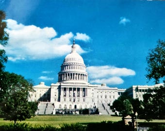 Washington DC Capitol Building Real Photo Postcard Used