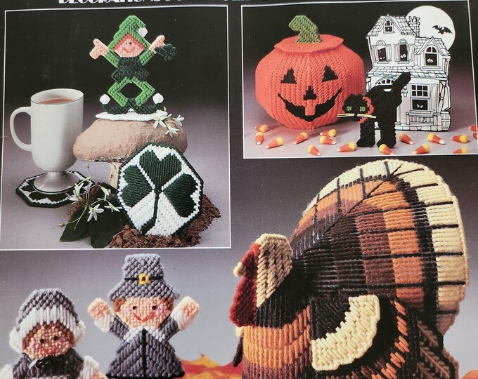 Holiday Plastic Canvas Patterns: Leisure Arts Leaflet - Etsy