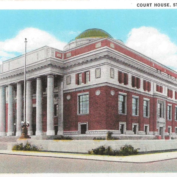 Court House St. Cloud Minnesota Linen Postcard Unused