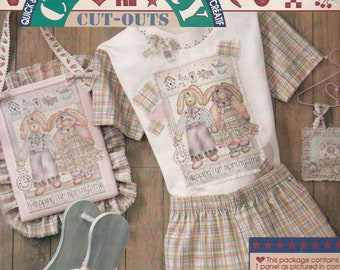 Daisy Kingdom Country Cut-Outs Victor and Victoria Bunny 12306 Iron On No Sew Pattern