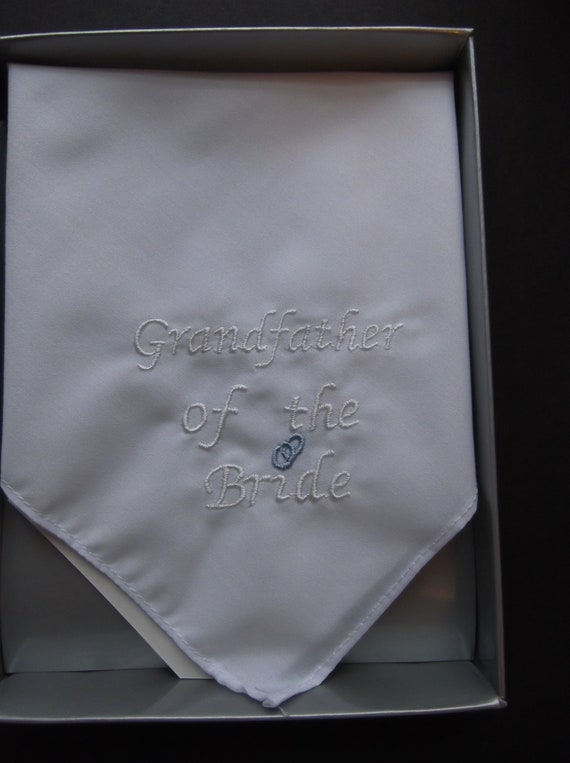 Grandfather of the Bride Wedding Keepsake Hankie … - image 1