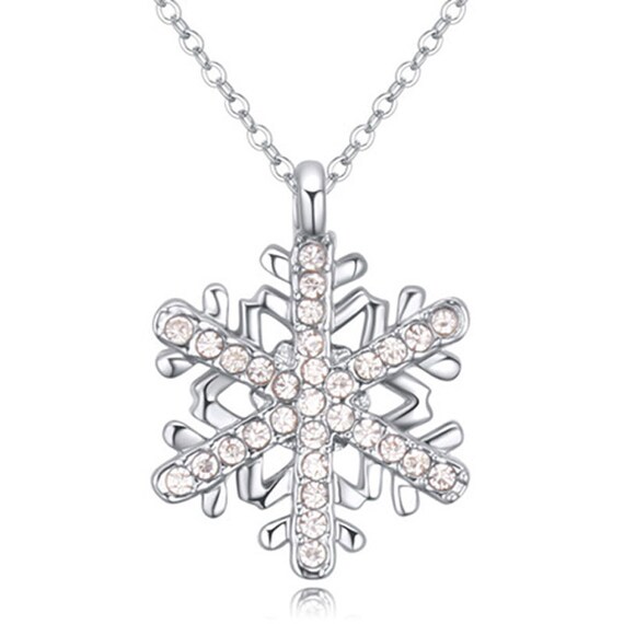 Frozen Elsa Swarovski Element Crystal Snowflake Pendant Necklace Xmas - Snowflake Crystal Pendants Frozen Elsa Swarovski Element Crystal Snowflake Pendant Necklace Xmas - Snowflake Crystal Pendants
