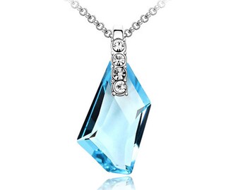 Swarovski Element Sterling Silver Galactic Pendant Necklace