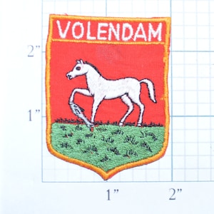 Voldendam Netherlands Rare Vintage Sew-on Travel Patch Souvenir Memorabilia, Jeans Jacket Patch Backpack Patch Embroidered Patch e18x