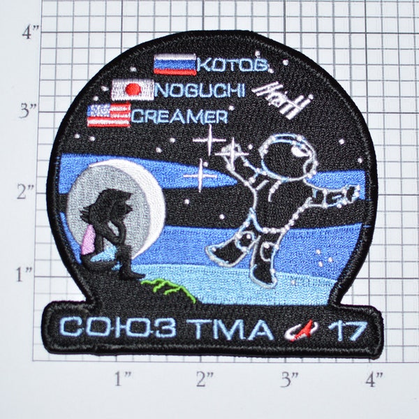 Soyuz TMA 17 Russia Japan USA Mission Iron-on Patch Collectible Patch Uniform Patch Jacket Patch Shirt Patch e22i