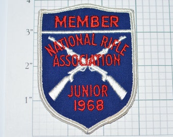 National Rifle Association (NRA) Member Junior 1968 Rare Sew-On VIntage Patch *Only 1 Available* e18q