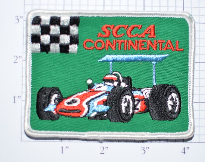SCCA Continental Championship Sew-On Vintage Embroidered Patch Defunct 1967-1976 Racing Grand Prix Sport Car Club America Open Wheel e14b
