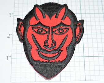 Red Devil Patch, Iron-On Vintage Embroidered Patch Satan Patch Demon Evil Outlaw Biker Patch Jacket Patch Vest Patch Sewing Applique 1% s18