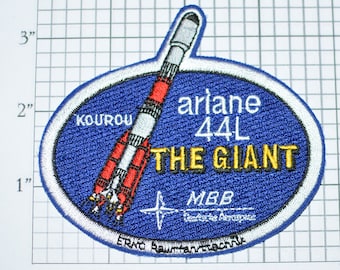 Mint MBB Ariane 44L The Giant Orbital Launch System Iron-on Patch Collectible Patch Uniform Patch Jacket Patch Hat Patch Shirt Patch e22h