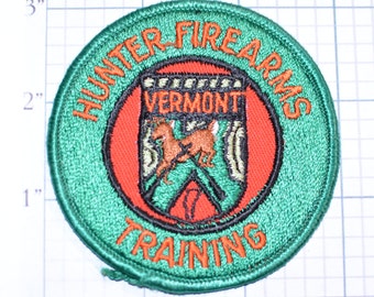 Vermont Hunter Firearms Training Vintage Iron-on Patch Jeans Patch Jacket Patch Backpack Patch Embroider Patch e18r