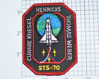 Rare STS-70 Space Shuttle Discovery TDRS Mission Patch NASA Embroidered Iron-on Patch Collectible 1992 Jacket Patch Uniform Patch e20w