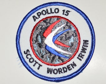 Mint Apollo 15 XV Vintage Embroidered Clothing Patch NASA Space Mission Aerospace Collectible Memorabilia Astronaut Collector Gift Idea f1z