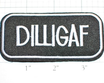 DILLIGAF (Do I Look Like I Give A F***) Iron-On Outlaw 1% Biker Patch Jeans Jacket Patch Backpack Patch Motorcycle Vest Patch Hat Patch s7
