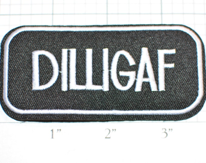 DILLIGAF (Do I Look Like I Give A F***) Iron-On Outlaw 1% Biker Patch Jeans Jacket Patch Backpack Patch Motorcycle Vest Patch Hat Patch s7