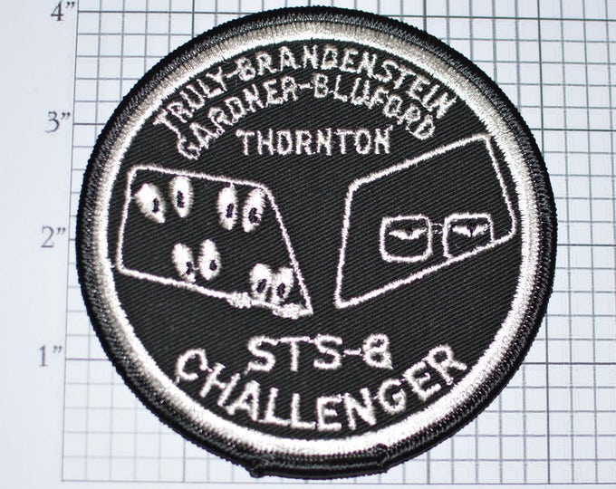Mint 4" STS-8 Space Shuttle Challenger Alternate Mission Patch NASA Embroidered Iron-on Patch Collectible e22g