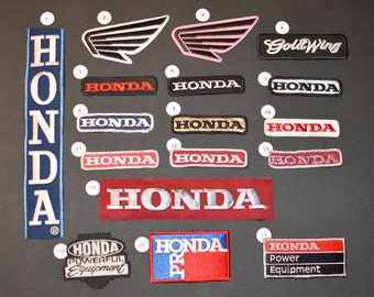 Honda Vintage Embroidered Clothing Patch Applique for Motorcycle Biker Jacket Vest Shirt Hat Gold Wing Pink Pro Powerful Equipment Gift Idea