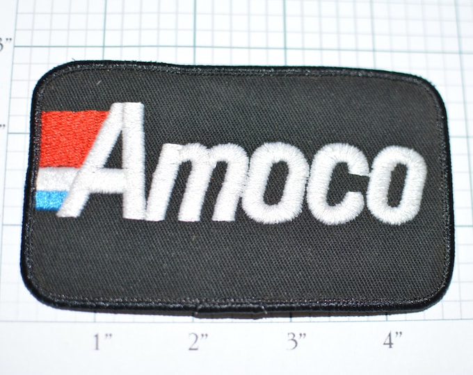 AMOCO Embroidered Iron-On Vintage Clothing Patch for Uniform Jacket Shirt Vest Petrol Gas Station Oil Exploration Collectible Memorabilia