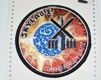 Mint Skylab 1 I LARGE Vintage Embroidered Clothing Patch NASA Space Mission Aerospace Collectible Memorabilia Astronaut Collector Gift f1z