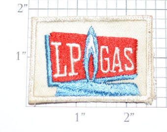 LP Gas (Liquid Propane) Authentic Vintage Embroidered Sew-On Clothing Patch (Dirty/Dingy) for Shirt Uniform Jacket Vest Energy Producer Logo