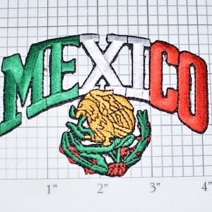 MEXICO Golden Eagle Coat of Arms Iron-On Embroidered Clothing Patch Jacket Vest Jeans Shirt Backpack Travel Trip Souvenir Memorabilia