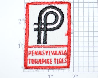 Pennsylvania Turnpike Tires Company Sew-On Vintage Clothing Patch Biker Jacket Vest Uniform Shirt Emblem Logo Insignia Tyre Auto Mechanic