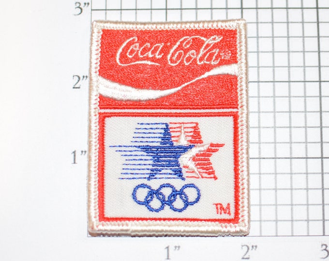 Los Angeles 1984 Olympics Vintage Coca Cola Coke Embroidered Clothing Patch Collectible Memorabilia Emblem Insignia Logo Souvenir Keepsake