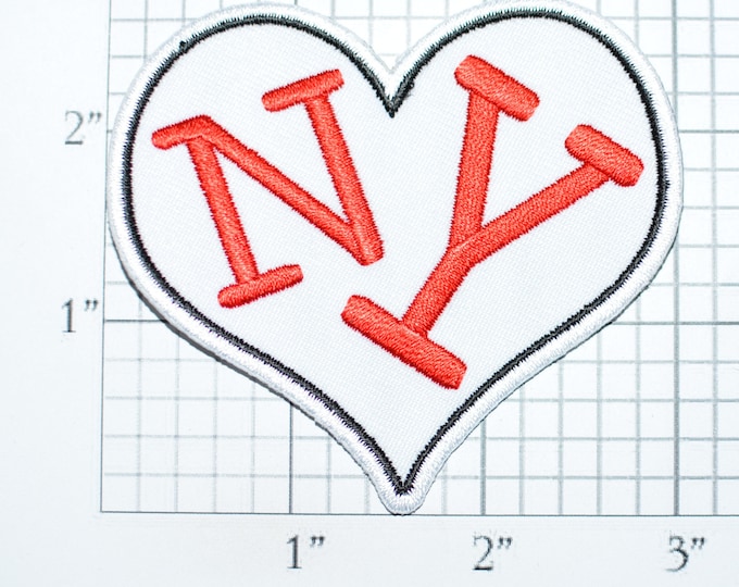 I Love NY New York Iron-on Embroidered Patch Travel Trip Souvenir Jeans Jacket Vest Shirt Backpack Clothing Heart Emblem Logo Hometown