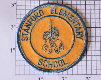 Stanford Elementary School Knight Rider Horse Joust Lance Iron-on Patch Embroidered Patch Jacket Patch Shirt Patch Hat Clothing Patch e15f