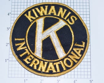 Large 5" KIWANIS INTERNATIONAL Sew-on Embroidered Vintage Clothing Patch Volunteer Charity Children Jacket Patch Shirt Patch Vest Patch e10f
