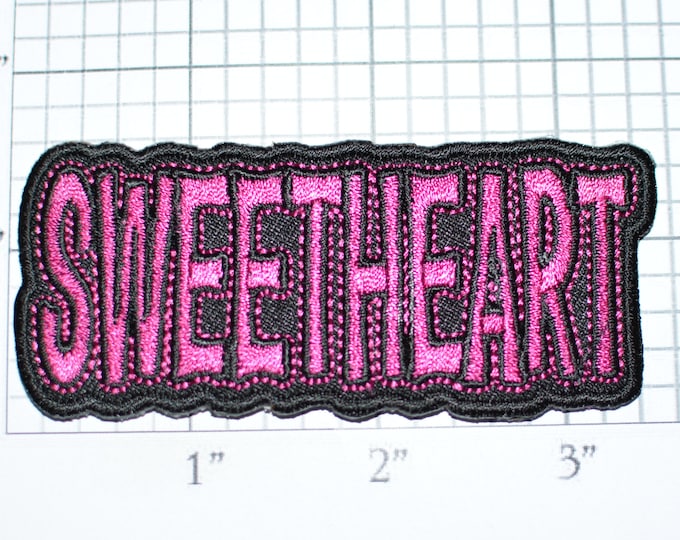 Sweetheart Iron-On Embroidered Clothing Patch for Shirt Jacket Vest Hat Backpack Jeans Purse Nickname Novelty Emblem DIY Clothes Craft t03a