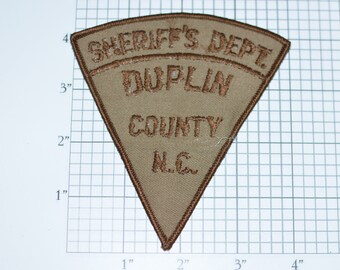 Sheriff's Dept Duplin County N.C. Sew-on Embroidered Patch, Shoulder Patch Uniform Shirt Patch Jacket Patch Vest Patch Law Enforcement e23a