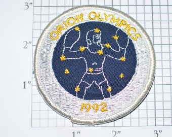 Orion Olympics 1992 Vintage Iron-on Embroidered Clothing Patch Sport Jacket Vest Jersey Shirt Logo Greek Mythology Hunter Constellation e32a