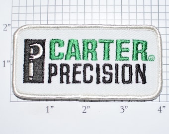 Carter Precision Embroidered Sew-on Clothing Patch Emblem Logo for Uniform Workshirt Jacket Vest Shirt Hat Employee Contractor Precise e33p