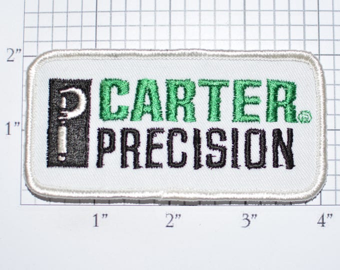 Carter Precision Embroidered Sew-on Clothing Patch Emblem Logo for Uniform Workshirt Jacket Vest Shirt Hat Employee Contractor Precise e33p