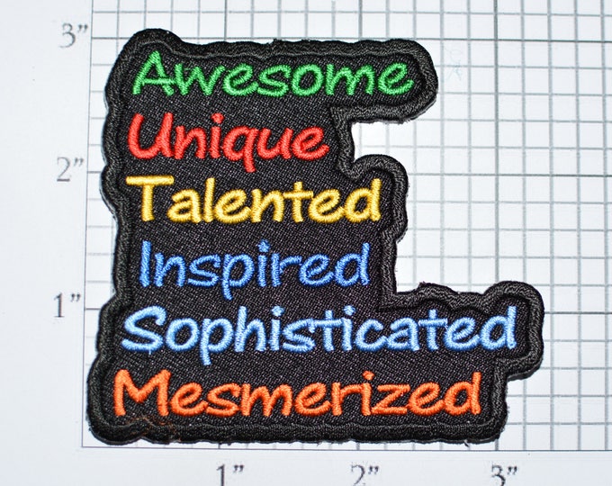 Autism Acronym Positive Traits Iron-On Embroidered Clothing Patch for Shirt Jean Jacket Vest Hat Backpack Purse Kids Asperger Autistic t03f