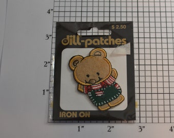 Teddy Bear Iron-On Vintage Embroidered Clothing Patch (Still in Original Package) Cute Fun Accessory for Jacket Shirt Backpack Hoodie Kids