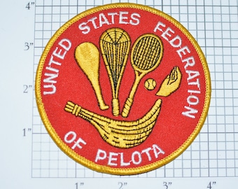 United States Federation of Pelota Iron-On Vintage Embroidered Clothing Patch Souvenir Shirt Jersey Sports Collectible Memorabilia e28L