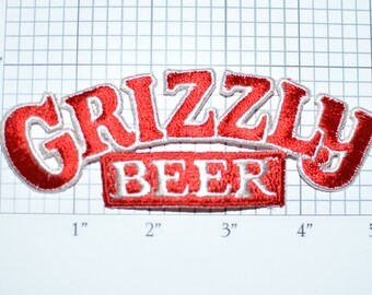 Grizzly Beer Iron-On Authentic Vintage Patch Jacket Patch Vest Patch Shirt Patch Hat Patch Canadian Patch Breweriana Memorabilia Bar e24o