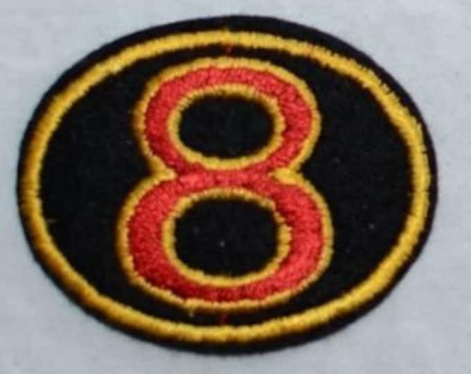 8 Vintage Embroidered Iron-on Clothing Patch Motorcycle Biker Jacket Vest Shirt Number Pool Shark Ball Billiards Hall Logo Emblem Oval s12