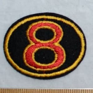 8 Vintage Embroidered Iron-on Clothing Patch Motorcycle Biker Jacket Vest Shirt Number Pool Shark Ball Billiards Hall Logo Emblem Oval s12
