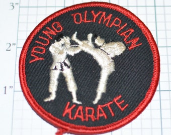 Karate - Martial Arts Competition Vintage Embroidered Iron-On Clothing Patch Jacket Patch Rare Collectible Shirt Patch Hat Patch