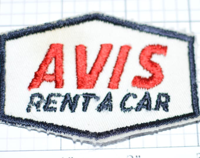 Avis Rent a Car Rare Authentic Vintage Sew-On Patch - Auto Rental Airport Travel Corporate Advertisement Uniform Shirt Desk Clerk e17m