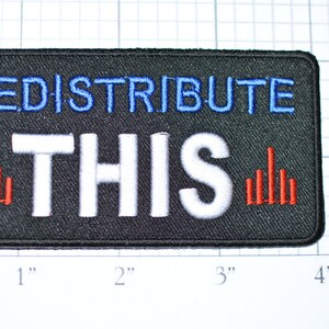 Redistribute This, Iron-on Patch, Political Patch, Embroidered Iron-On Clothing Patch Funny Patch IRS Anti-Tax Sentiment Conservative oz1