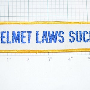 Helmet Laws Suck Vintage Embroidered Patch Iron-On Patch Biker Patch Jacket Patch Vest Patch Motorcycle Patch Hog Bike Rider Chopper f1g