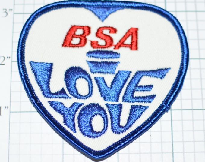 BSA I Love You (Birmington Small Arms) RARE Sew-On Vintage Embroidered Patch Motorcycle Rider Biker Vest MC Emblem Insignia Logo Collectible